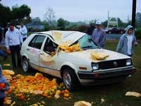 Hoffman's Pumpkin Drop on a Volkswagon - Oregon - Boomtruck by Santana Crane
