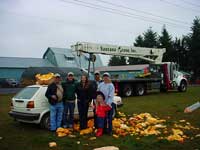 Hoffman's Pumpkin Drop on a Volkswagon - Oregon - Boomtruck by Santana Crane