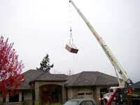 Setting a hot tub project - Boomtruck by Santana Crane