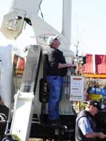 Latus Motors Harley-Davidson American Flag Raising - Gladstone, Oregon with KUPL 98.7 in the Boomtruck Man-Basket provided by Santana Crane