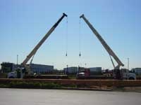 Setting Trusses - Boomtruck by Santana Crane