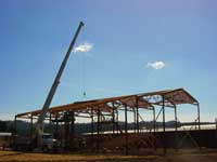 Barn Raising Project - Setting Trusses by Santana Crane