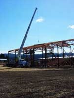 Barn Raising Project - Setting Trusses by Santana Crane
