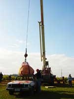 Pumpkin Drop on Car - Fir Point Farms - Aurora, Oregon by Santana Crane