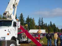 Pumpkin Drop on Car - Fir Point Farms - Aurora, Oregon by Santana Crane