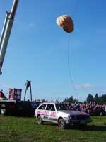 Pumpkin Drop on Car - Fir Point Farms - Aurora, Oregon by Santana Crane